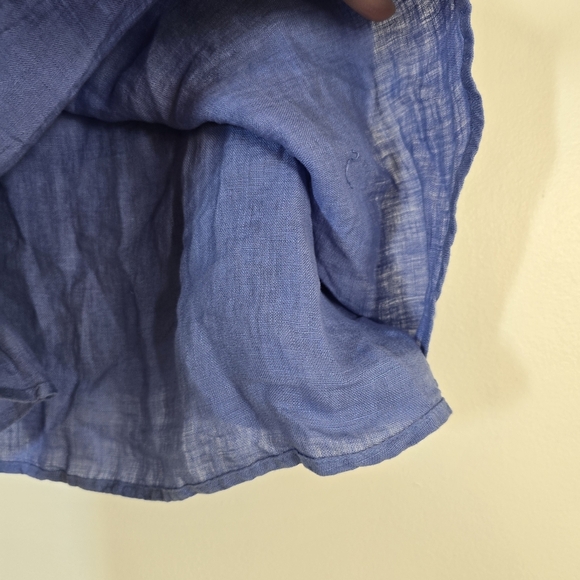 NWT Bella Dahl Button Front Cami Bahia Blue 100% Linen Large - Picture 5 of 8